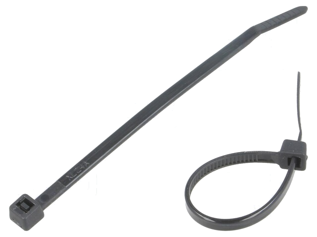 Kabelbinder; L: 100mm; W: 3,6mm; polyamide; 177N; zwart; Ømax: 21mm Kabelbinder; L: 100mm; W: 3,6mm; polyamide; 177N; zwart; Ømax: 21mm